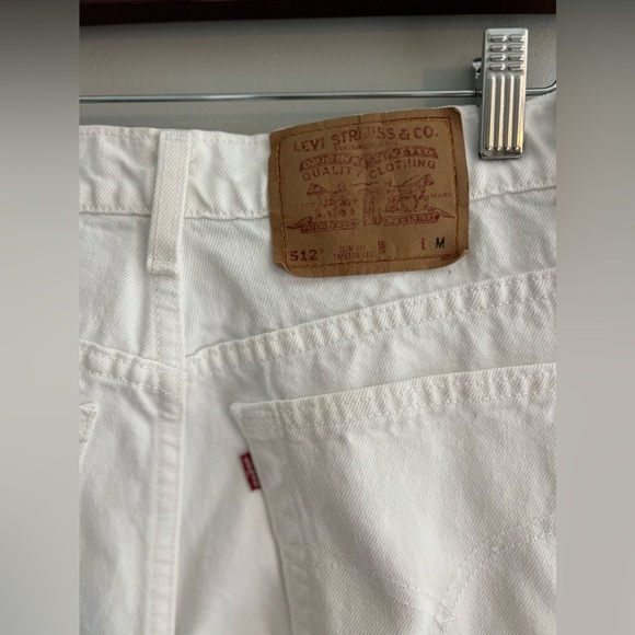 Vintage 90s Levi's 512 Slim Tapered Leg Size 13 Women's White Jeans NWOT - Picture 4 of 7
